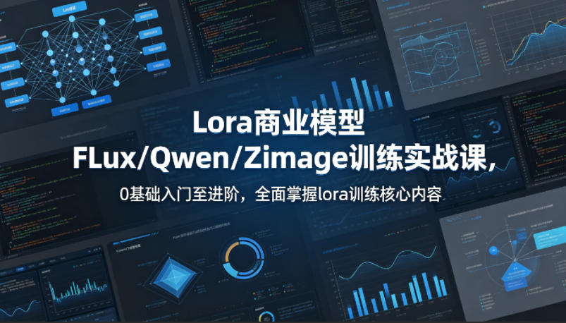 系统性学习Lora商业模型FLux／Qwen／Zimage训练实战课，0基础入门至进阶，全面掌握lora训练核心内容-大川资源分享站