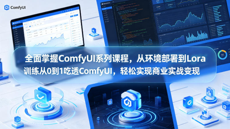 全面掌握ComfyUI系列课程，从环境部署到Lora训练从0到1吃透ComfyUI，轻松实现商业实战变现-大川资源分享站