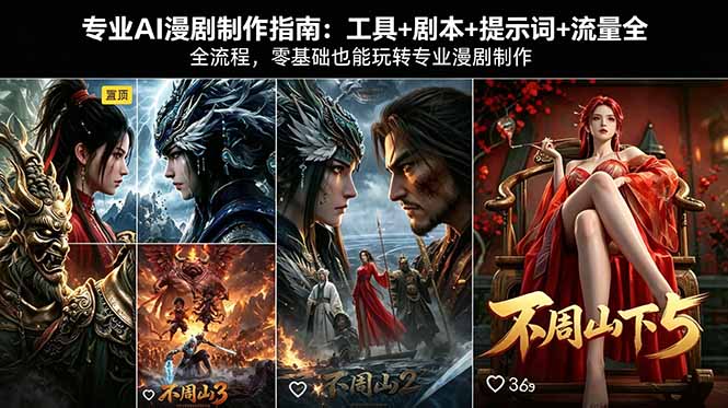 专业AI漫剧制作指南：工具+剧本+提示词+流量全流程，零基础也能玩转专业漫剧制作-大川资源分享站