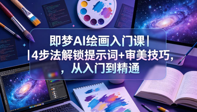 即梦AI绘画入门课｜4步法解锁提示词+审美技巧，从入门到精通-大川资源分享站