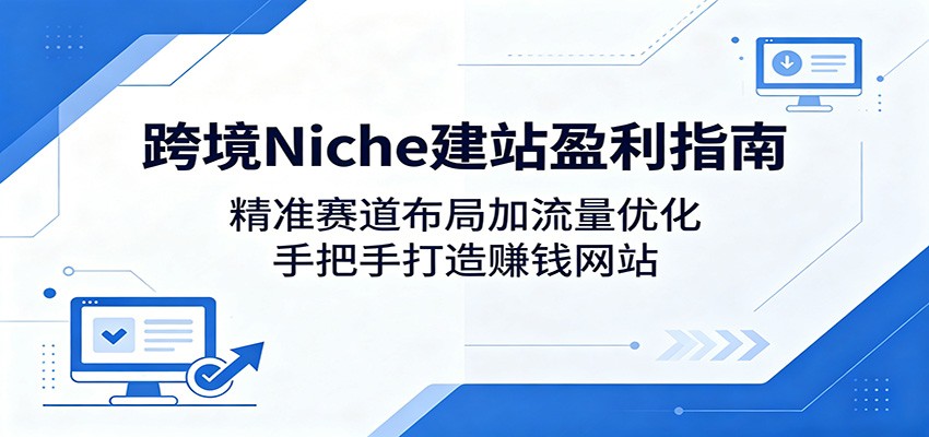 跨境Niche建站盈利指南：精准赛道布局加流量优化，手把手打造赚钱网站-大川资源分享站