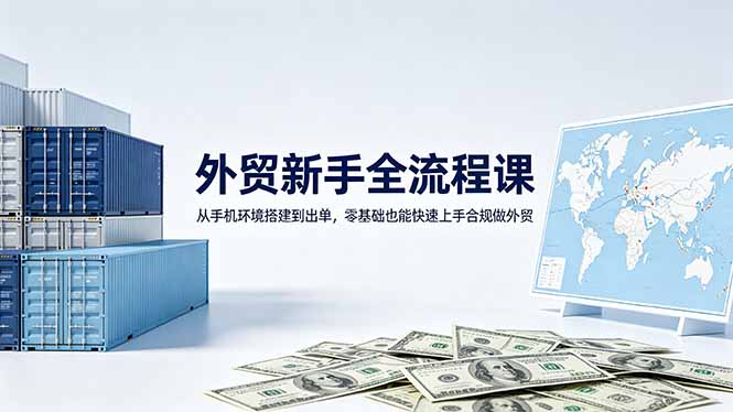 外贸新手全流程课：从手机环境搭建到出单，零基础也能快速上手合规做外贸-大川资源分享站