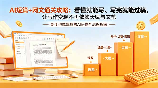 AI短篇+网文通关攻略-更新4月：看懂就能写、写完就能过稿，让写作变现不再依赖天赋与文笔-大川资源分享站