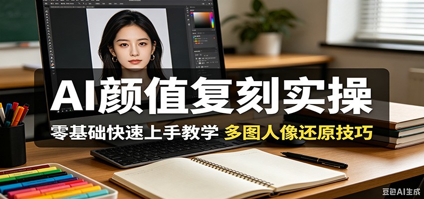 AI颜值复刻实操，零基础快速上手教学，多图人像还原技巧-大川资源分享站