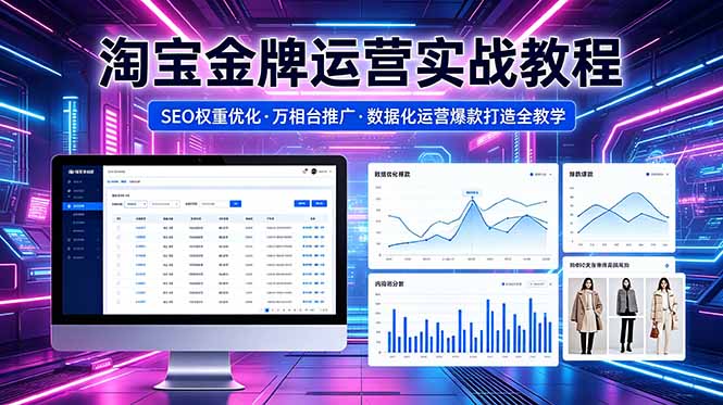2026 淘宝金牌运营实战教程，SEO权重优化万相台推广，数据化运营爆款打造全教学-大川资源分享站