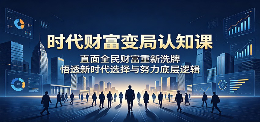时代财富变局认知课：直面全民财富重新洗牌，悟透新时代选择与努力底层逻辑-大川资源分享站