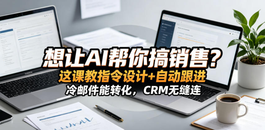 想让AI帮你搞销售？这课教指令设计+自动跟进，冷邮件能转化，CRM无缝连！【原创双语字幕】-大川资源分享站
