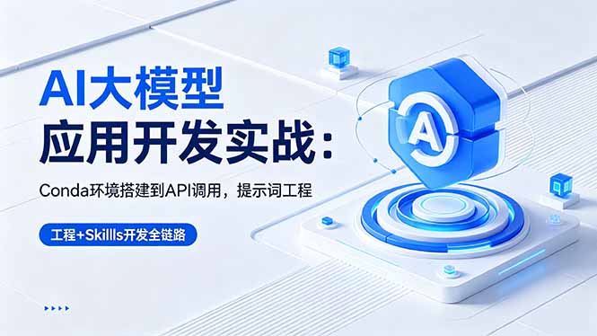 AI 大模型应用开发实战：Conda环境搭建到API调用，提示词工程+Skills开发全链路-大川资源分享站