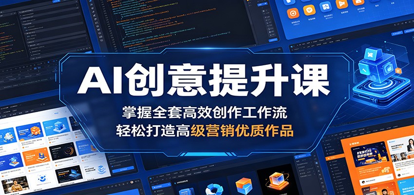 AI创意提升课：掌握全套高效创作工作流，轻松打造高级营销优质作品-大川资源分享站