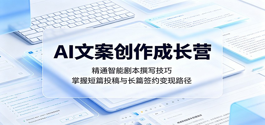 AI文案创作成长营：精通智能剧本撰写技巧，掌握短篇投稿与长篇签约变现路径-大川资源分享站
