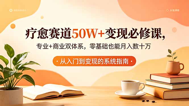 疗愈赛道50W+变现必修课，专业+商业双体系，零基础也能月入数十万-大川资源分享站