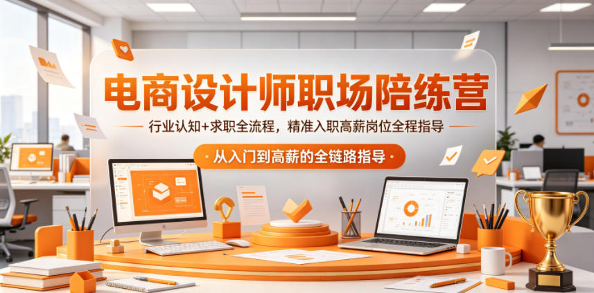 电商设计师职场陪练营，行业认知+求职全流程，精准入职高薪岗位全程指导-大川资源分享站