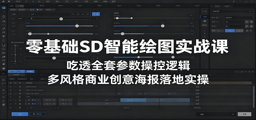 零基础SD智能绘图实战课：吃透全套参数操控逻辑，多风格商业创意海报落地实操-大川资源分享站