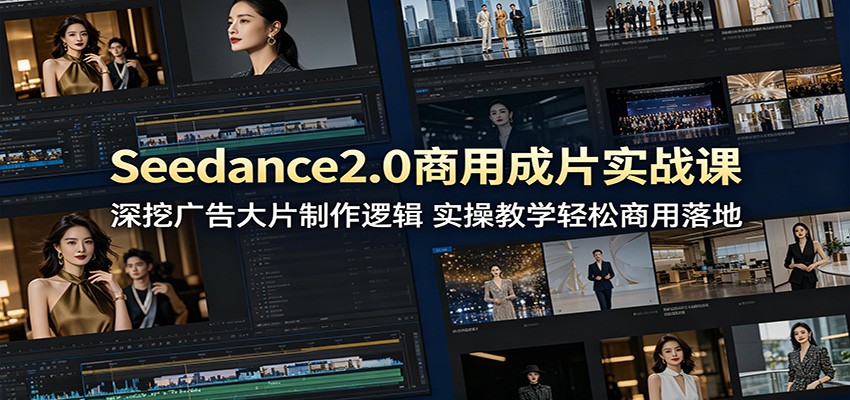 Seedance2.0商用成片实战课：深挖广告大片制作逻辑，实操教学轻松商用落地-大川资源分享站