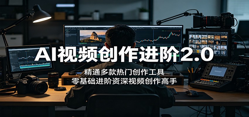 AI视频创作进阶2.0：精通多款热门创作工具，零基础进阶资深视频创作高手-大川资源分享站