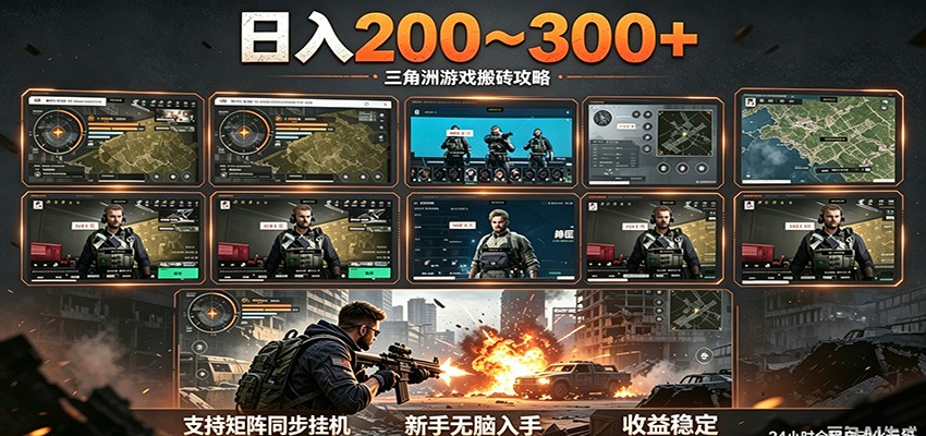 日入200~300+ 三角洲全自动搬砖项目，新手零门槛即可无脑入手-大川资源分享站