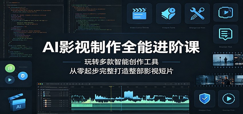AI影视制作全能进阶课：玩转多款智能创作工具，从零起步完整打造整部影视短片-大川资源分享站