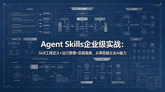 Agent Skills企业级实战：Skill工程定义+运行原理+实践指南，从零搭建企业AI能力-大川资源分享站