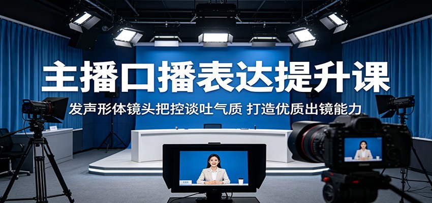 主播口播表达提升课：发声形体镜头把控谈吐气质，打造优质出镜能力-大川资源分享站