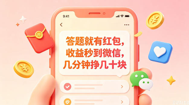 答题就有红包，收益秒到微信，几分钟挣几十块，学生党上班族宝妈都可以玩【揭秘】-大川资源分享站