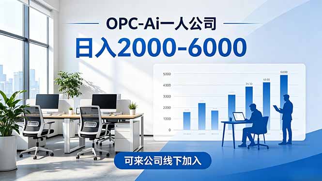 2026创业新风口—OPC一人公司模式震撼首发！日收益2000-6000+，项目绿色长久，安全稳健，合…-大川资源分享站