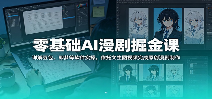 零基础AI漫剧掘金课：详解豆包、即梦等软件实操，依托文生图视频完成原创漫剧制作-大川资源分享站