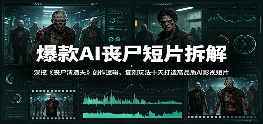 爆款AI丧尸短片拆解：深挖《丧尸清道夫》创作逻辑，复刻玩法快速打造高品质AI影视短片-大川资源分享站