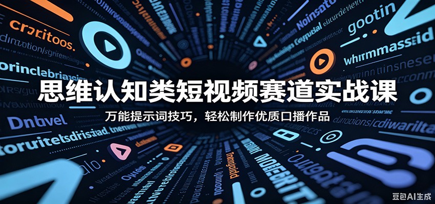 思维认知类短视频赛道实战课：万能提示词技巧，轻松制作优质口播作品-大川资源分享站