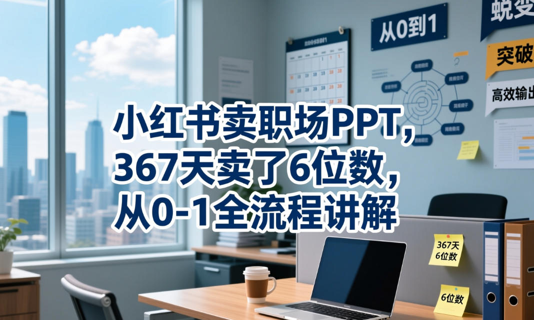 小红书卖职场PPT，367天卖了6位数，从0-1全流程讲解-大川资源分享站
