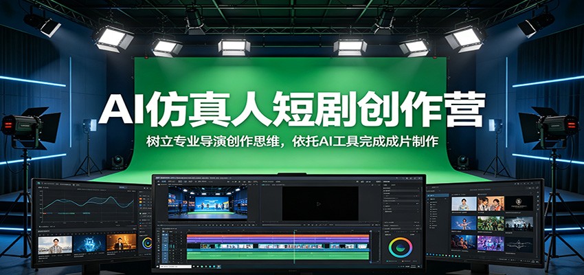 AI仿真人短剧创作营：树立专业导演创作思维，依托AI工具完成成片制作-大川资源分享站