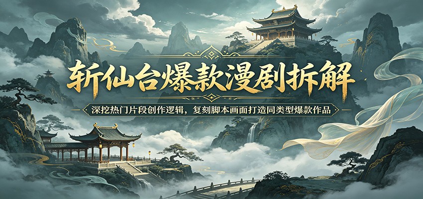 斩仙台爆款漫剧拆解：深挖热门片段创作逻辑，复刻脚本画面打造同类型爆款作品-大川资源分享站