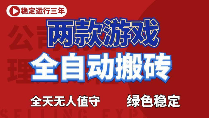 海外游戏全自动搬砖，日入1k+，全天无人值守，绿色稳定！【揭秘】-大川资源分享站