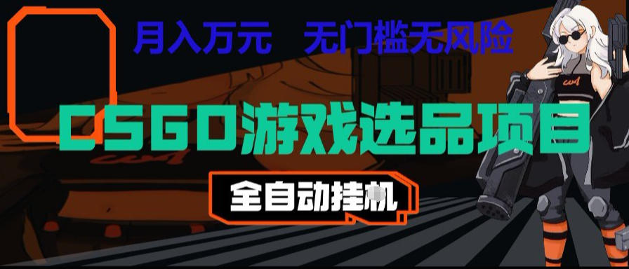 CSGO游戏自动扫货项目，全自动运行，月入1W，无风险，长期稳定可以做【揭秘】-大川资源分享站