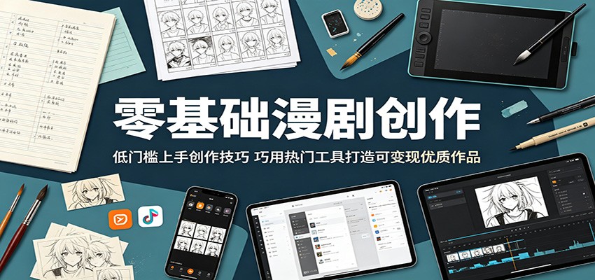 零基础漫剧创作：低门槛上手创作技巧，巧用热门工具打造可变现优质作品-大川资源分享站