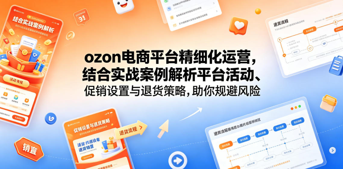 ozon电商平台精细化运营，结合实战案例解析平台活动、促销设置与退货策略，助你规避风险、提升销量-大川资源分享站