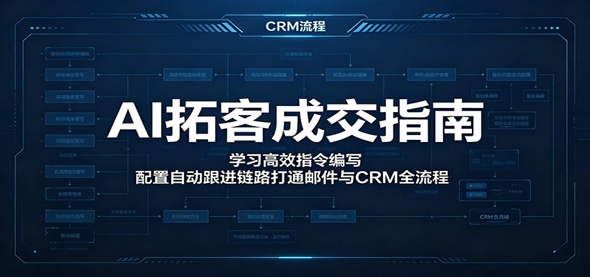 AI拓客成交指南：学习高效指令编写，配置自动跟进链路打通邮件与CRM全流程-大川资源分享站