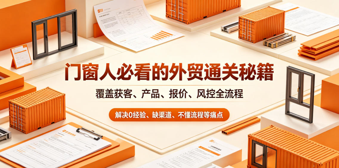 门窗人必看的外贸通关秘籍，块覆盖获客、产品、报价、风控全流程，解决0经验、缺渠道、不懂流程等痛点-大川资源分享站