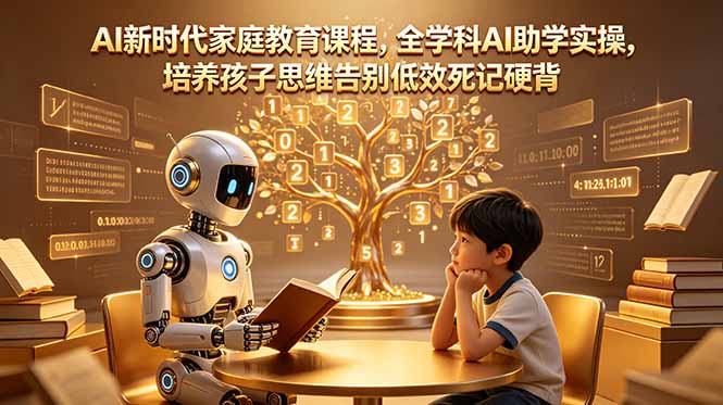 AI新时代家庭教育课程，全学科AI助学实操，培养孩子思维告别低效死记硬背-大川资源分享站