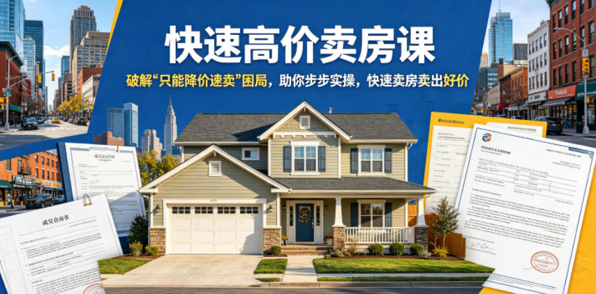 快速高价卖房课，破解“只能降价速卖”困局，助你步步实操，快速卖房卖出好价(更新2026)-大川资源分享站