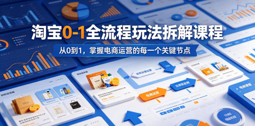 淘宝0-1全流程玩法拆解课程，从0到1，掌握电商运营的每一个关键节点-大川资源分享站