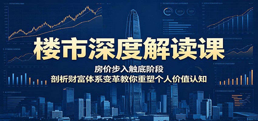 楼市深度解读课：房价步入触底阶段，剖析财富体系变革教你重塑个人价值认知-大川资源分享站
