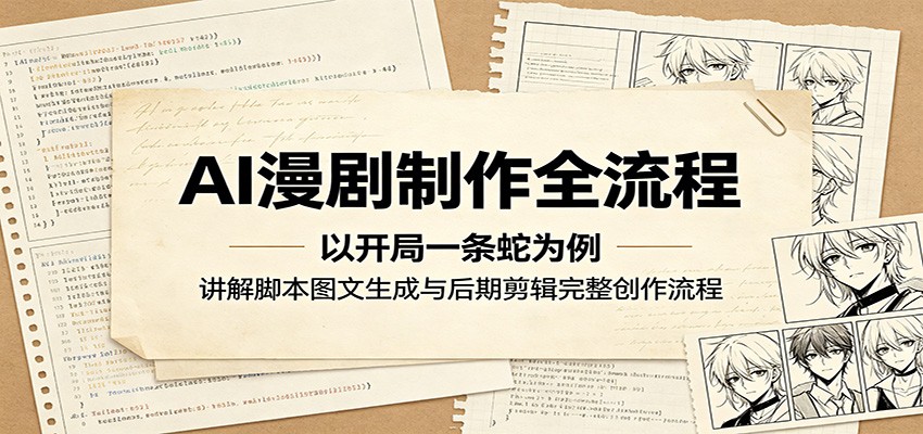 AI漫剧制作全流程：以开局一条蛇为例，讲解脚本图文生成与后期剪辑完整创作流程-大川资源分享站
