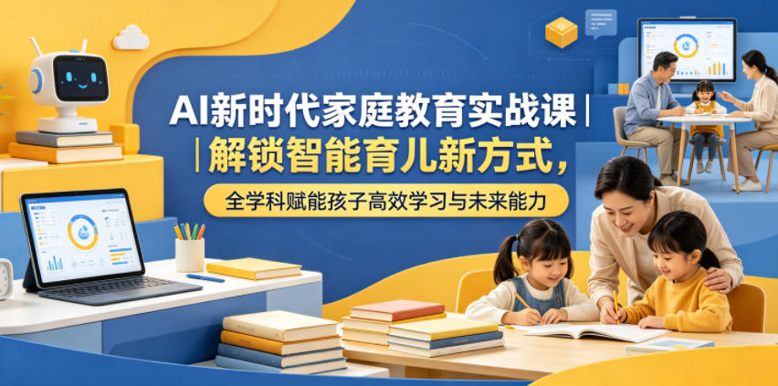 AI新时代家庭教育实战课｜解锁智能育儿新方式，全学科赋能孩子高效学习与未来能力-大川资源分享站