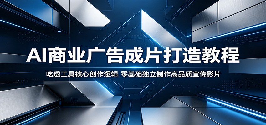 AI商业广告成片打造教程：吃透工具核心创作逻辑，零基础独立制作高品质宣传影片-大川资源分享站