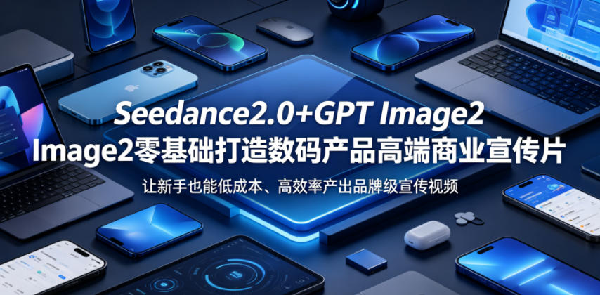 Seedance2.0+GPT Image2零基础打造数码产品高端商业宣传片，让新手也能低成本、高效率产出品牌级宣传视频-大川资源分享站