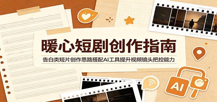 暖心短剧创作指南：告白类短片创作思路搭配AI工具提升视频镜头把控能力-大川资源分享站