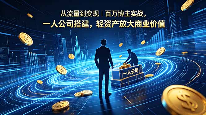 从流量到变现｜百万博主实战，一人公司搭建，轻资产放大商业价值-大川资源分享站
