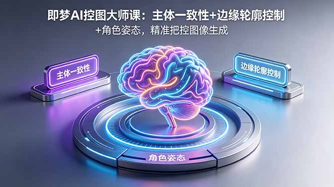 即梦AI控图大师课：主体一致性+边缘轮廓控制+角色姿态，精准把控图像生成-大川资源分享站