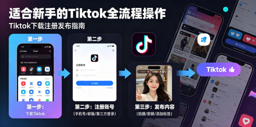 Tiktok下载注册发布，适合新手的Tiktok全流程操作-大川资源分享站