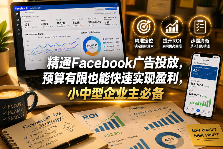 精通Facebook广告投放，预算有限也能快速实现盈利，小中型企业主必备【原创双语字幕】-大川资源分享站